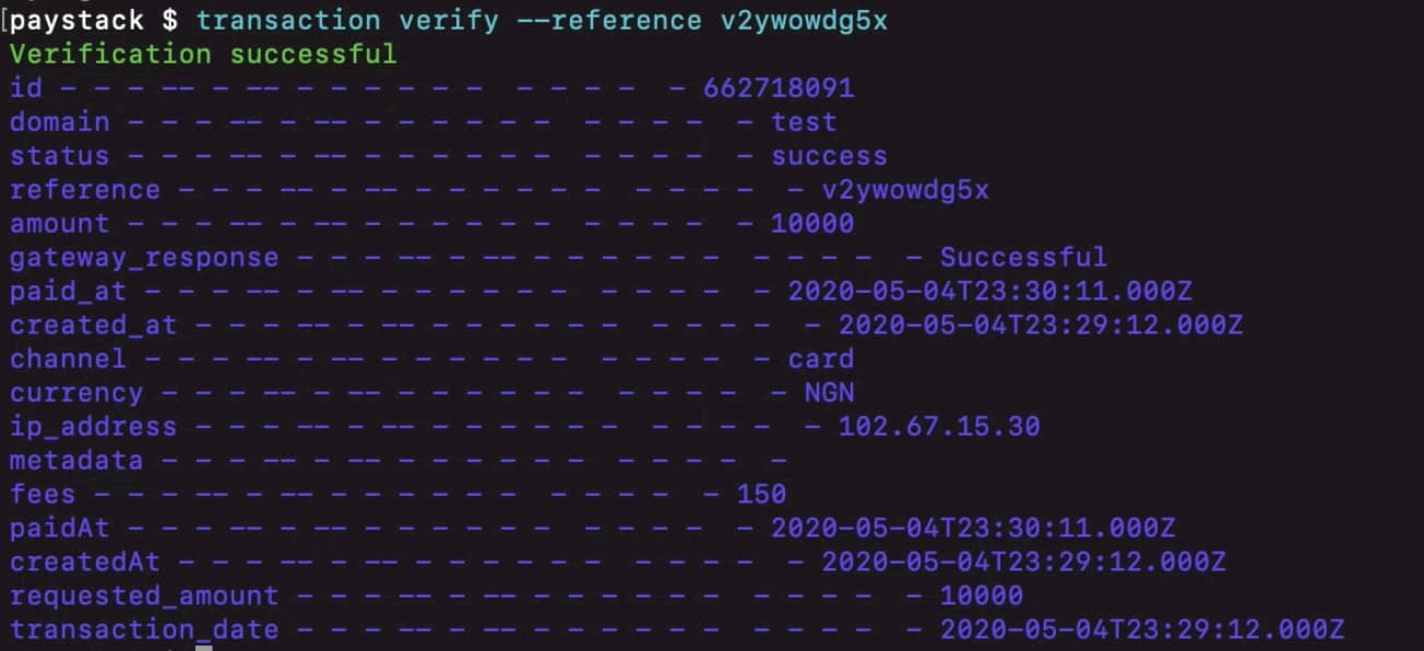 CLI - verify
