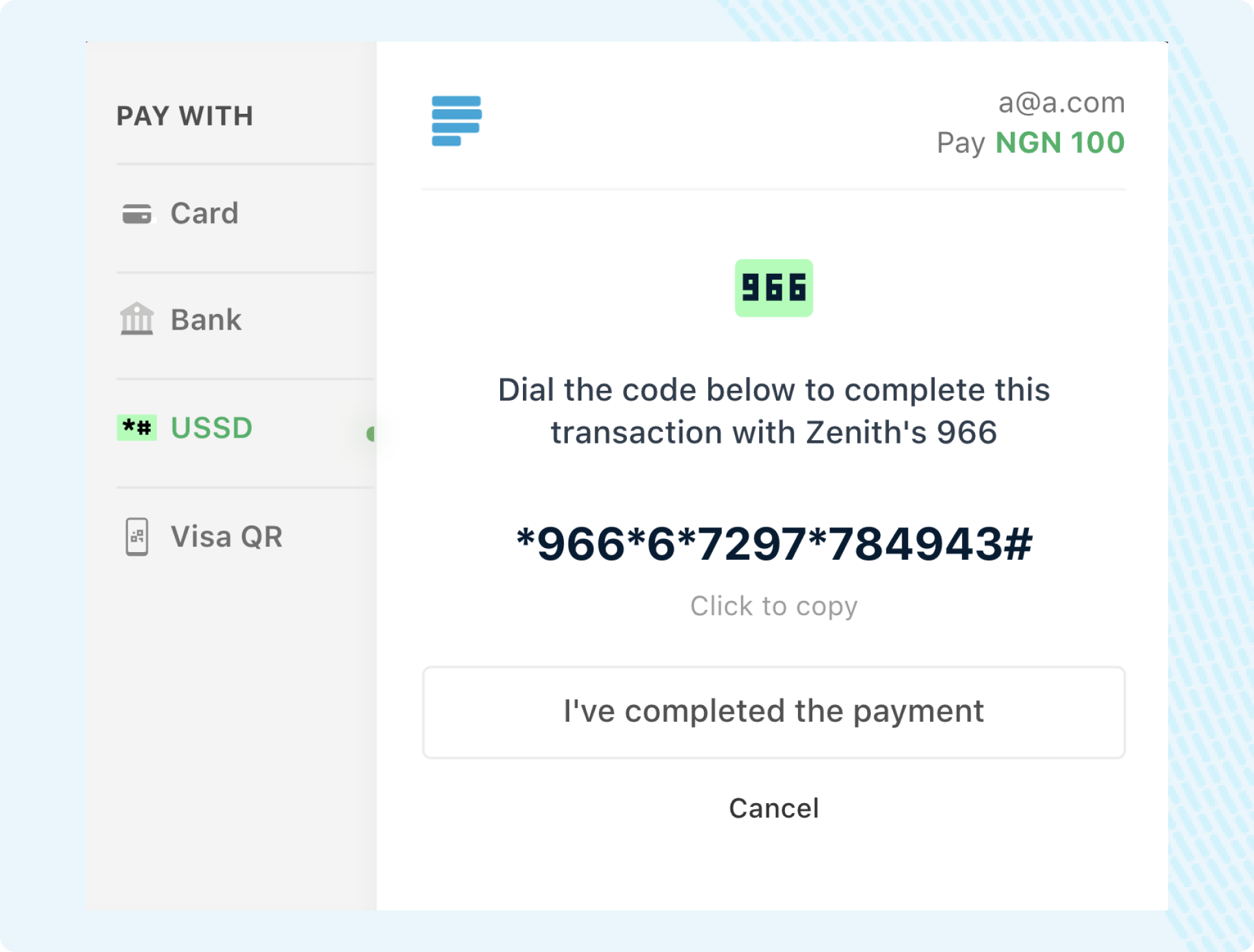 Zenith Pay with Bank