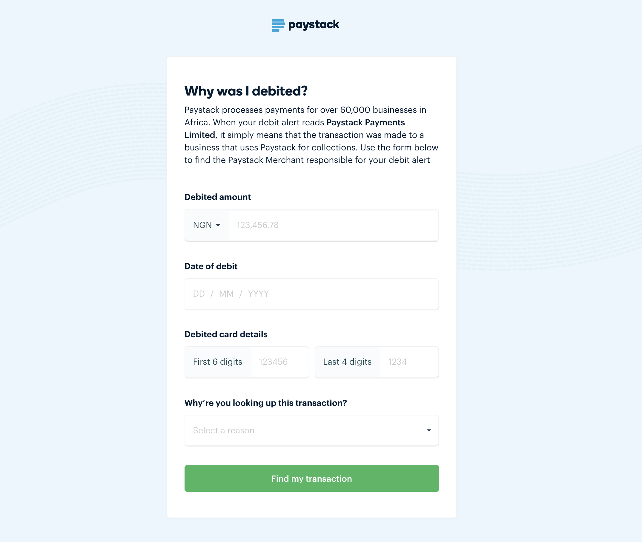 transaction lookup