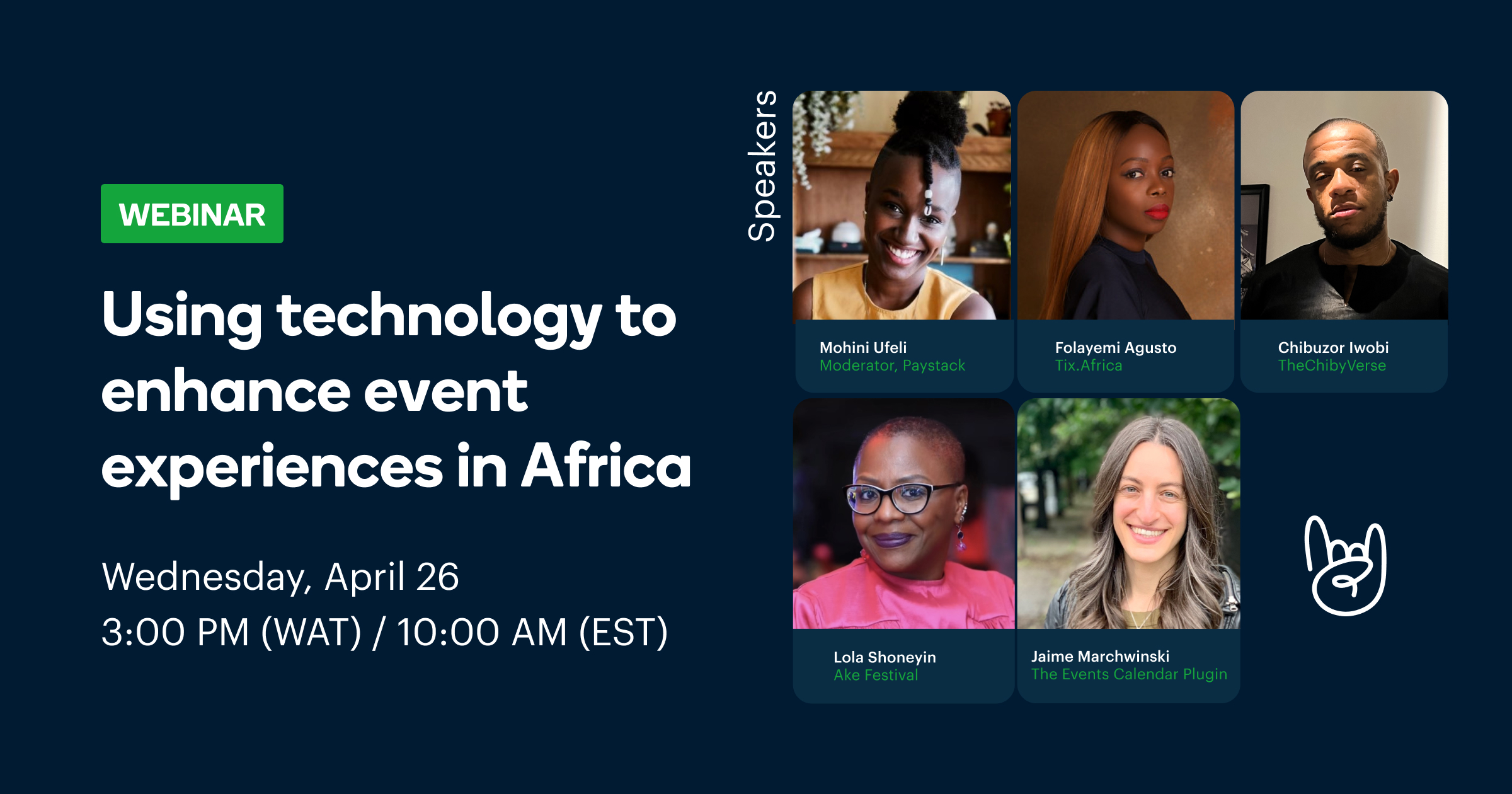 Webinar speakers