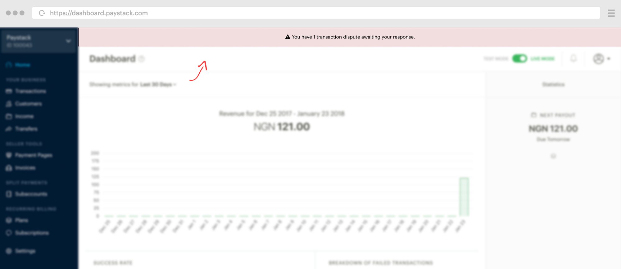 Chargeback email