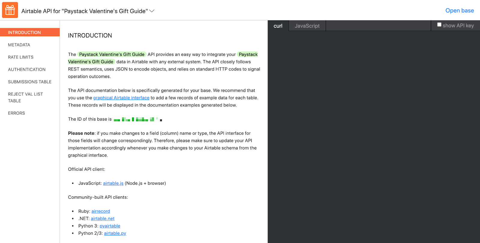 The Airtable API
